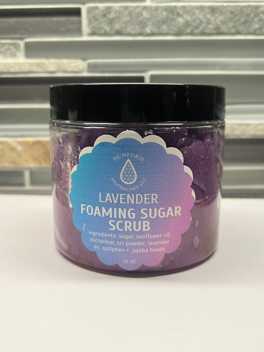 LAVENDER FOAMING SUGAR SCRUB 8 Oz