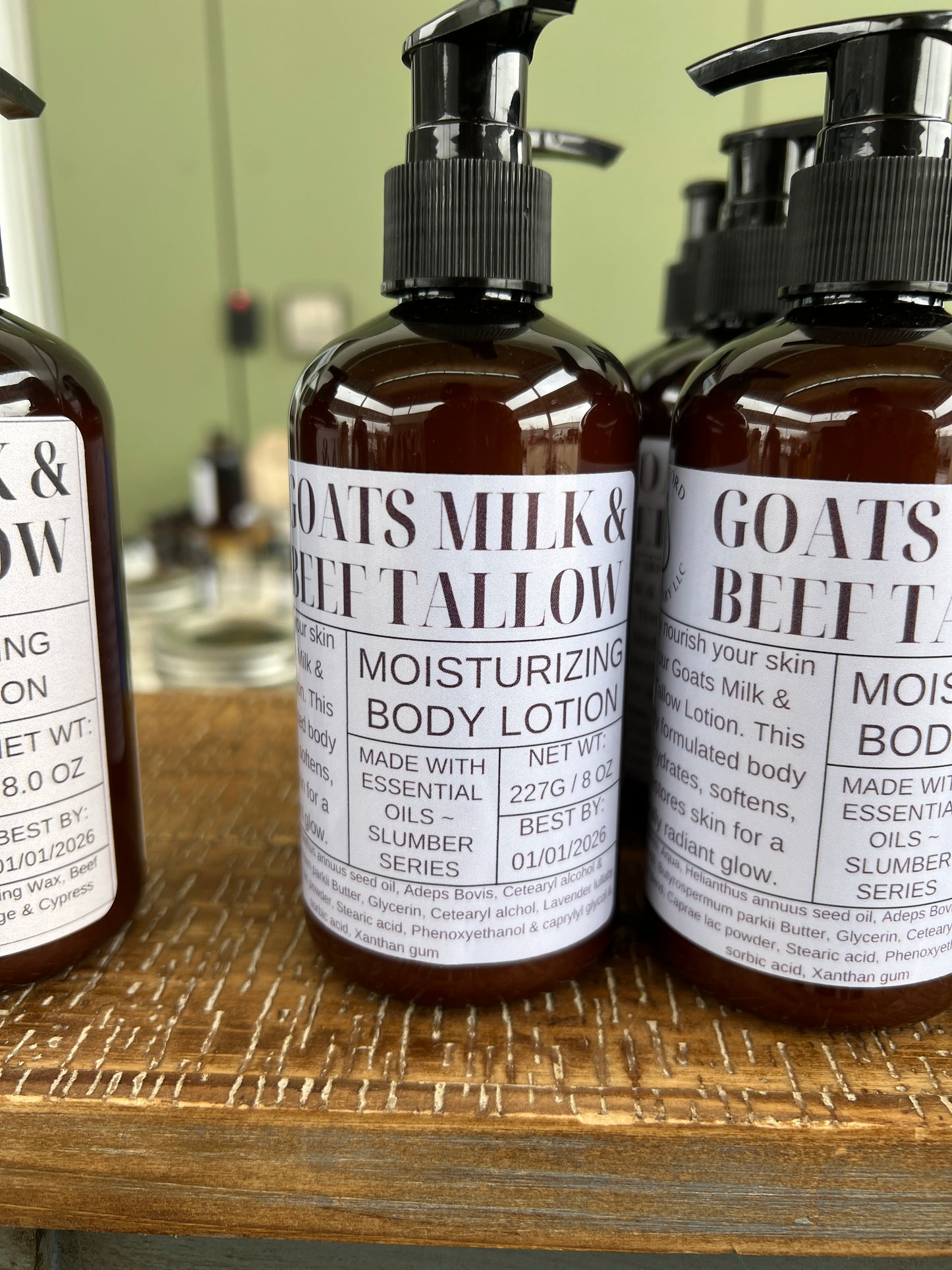 GOATS MILK & BEEF TALLOW LOTION 8 Oz