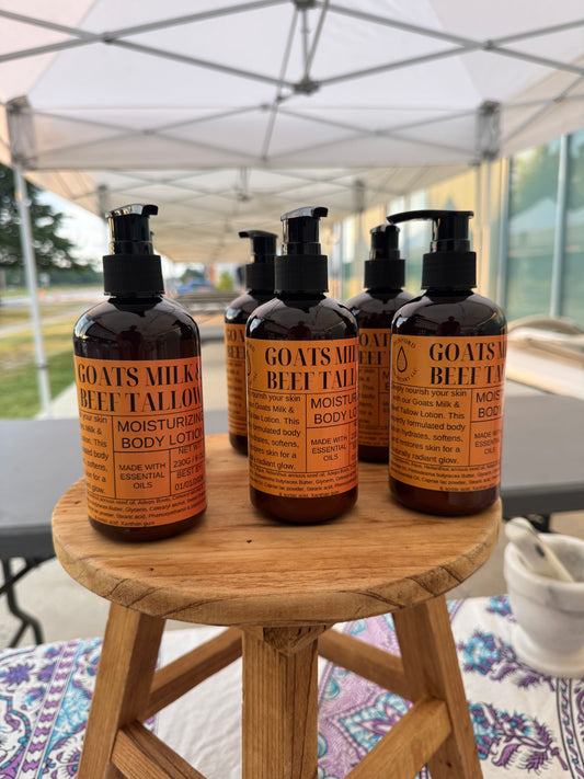 GOATS MILK & BEEF TALLOW LOTION 8 Oz